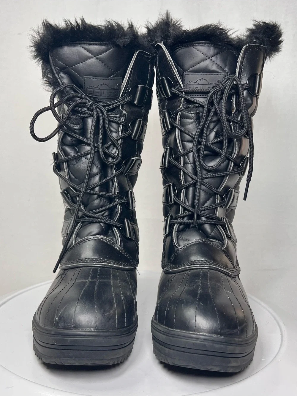POLAR Hiking Duck Winter Walking Mid Calf Muck Thermal Quilted Boots Women’s 11